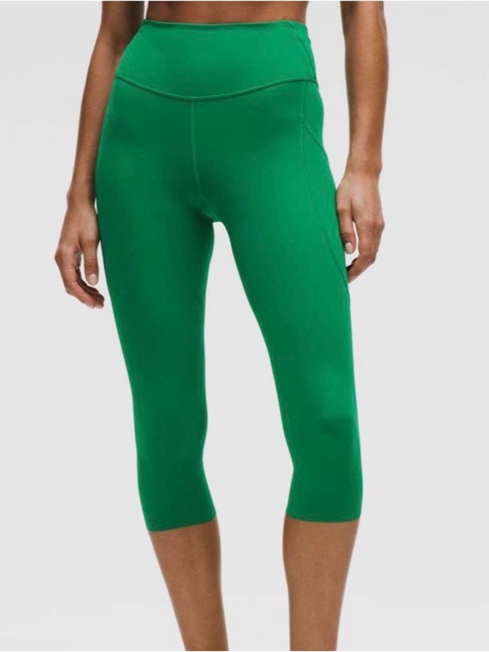 Lululemon Fast and Free High-Rise Crop 19" *5 Pocket New Size 4 Raceway Green